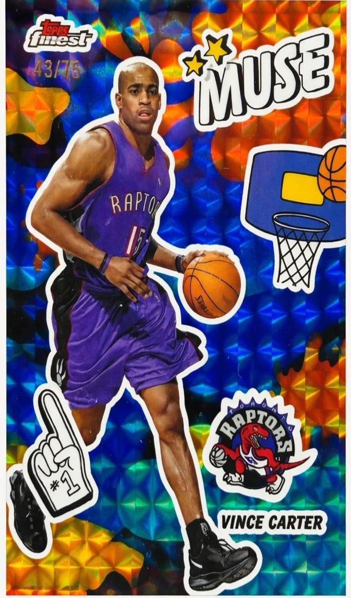 2025 Topps Finest Basketball Blue Geometric Refractor Vince Carter #M-20
