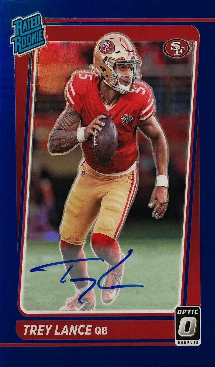 2021 Donruss Optic Football Blue Trey Lance #203 SGC 9