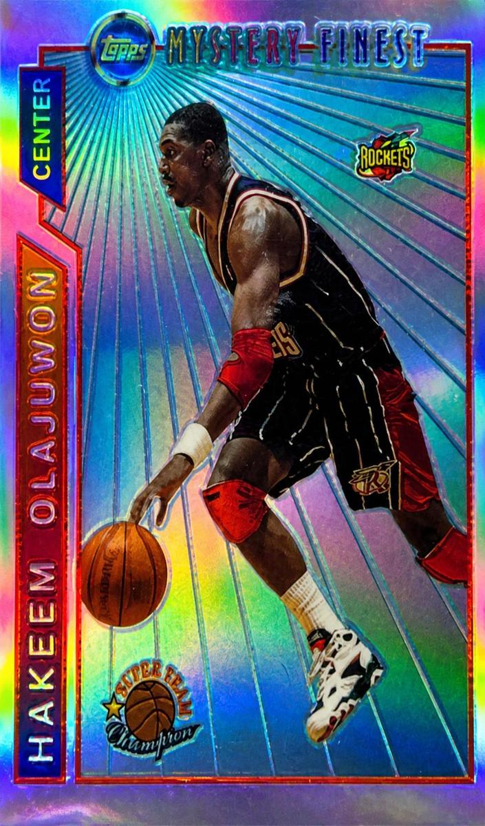 1996 Topps Basketball Bordered Refractor Hakeem Olajuwon #M19 PSA 9