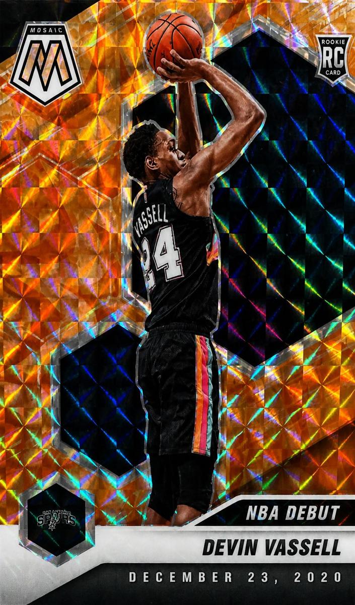 2020 Panini Mosaic Basketball Reactive Orange Devin Vassell #278