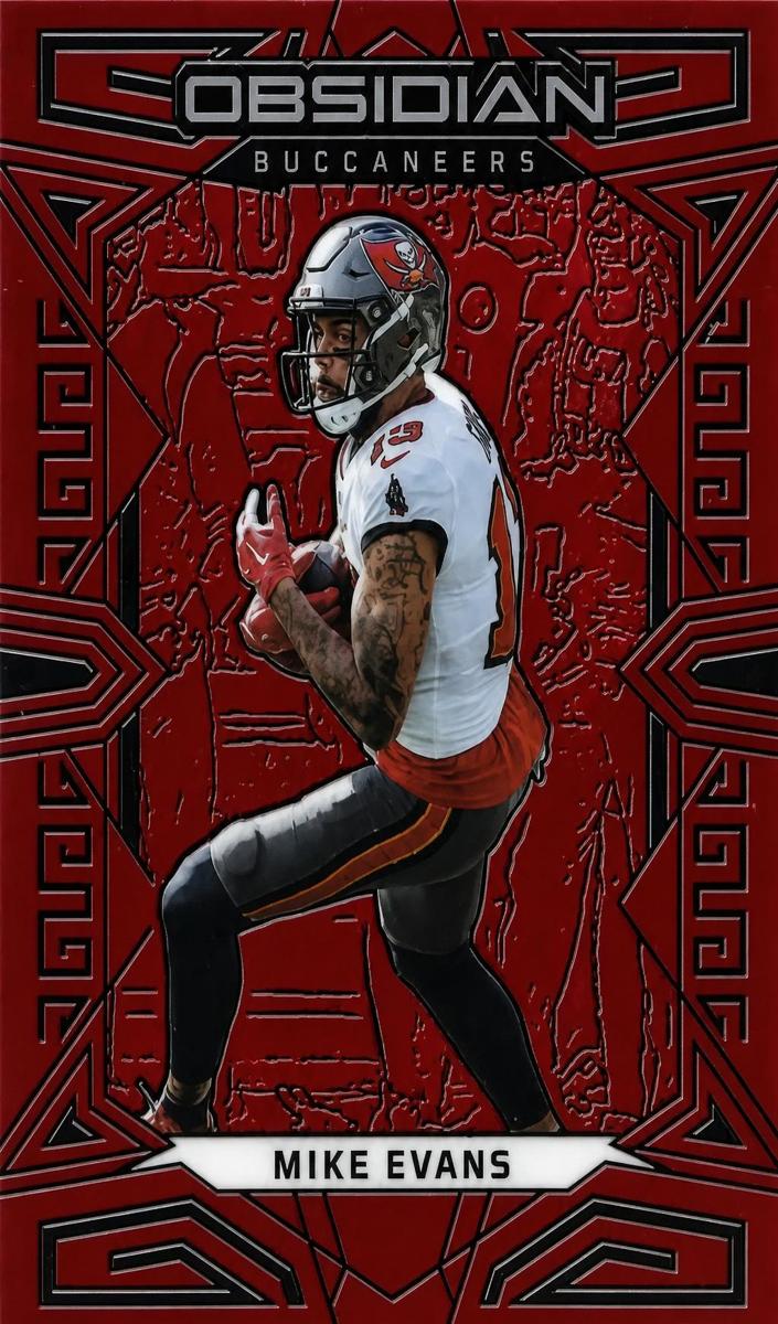 2023 Panini Obsidian Football Asia Electric Etch Red Flood Mike Evans #92