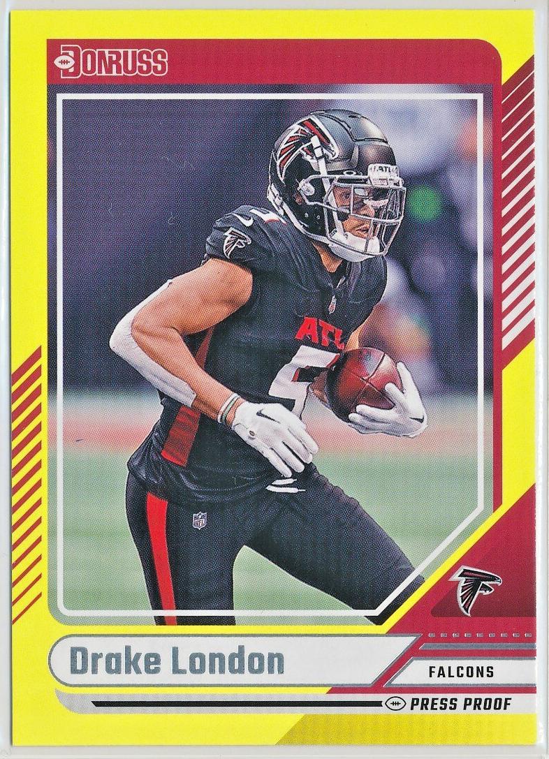 2024 Panini Donruss Football Press Proof Yellow Drake London #229