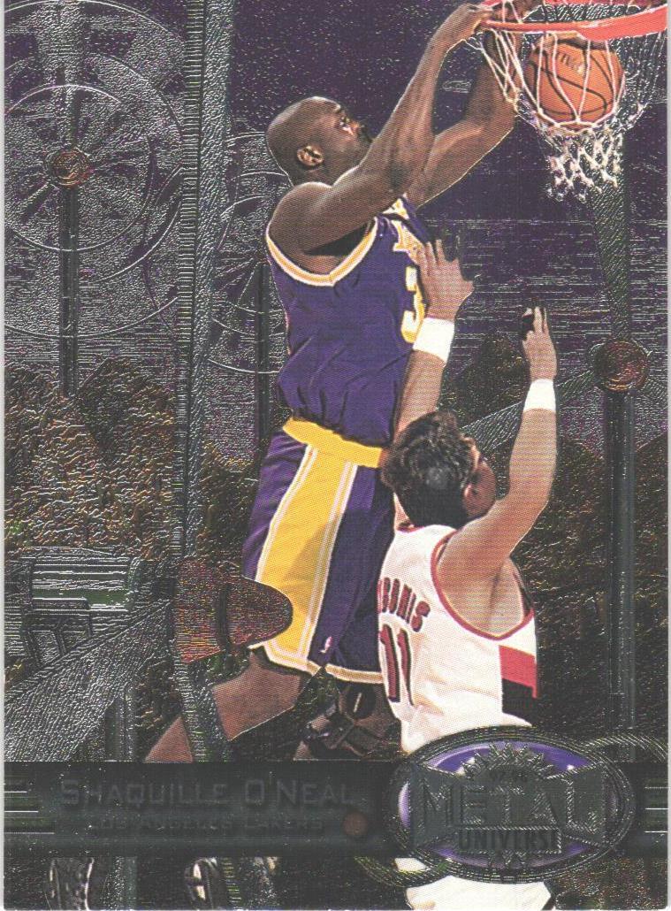 1997 Metal Universe Basketball Shaquille O'Neal #50 PSA 7