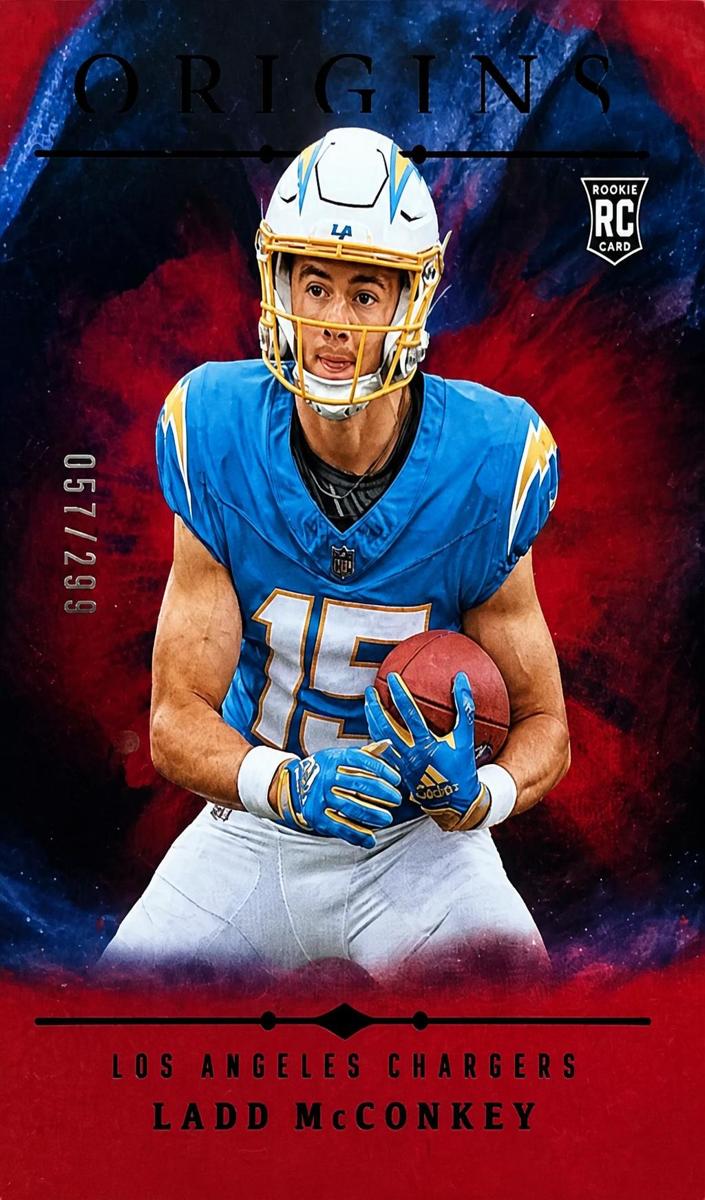 2024 Panini Origins Football Holo Red Ladd McConkey #139