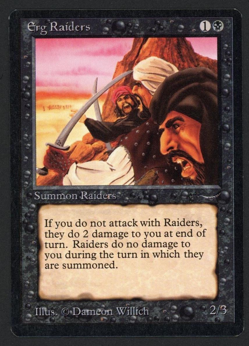 1993 Magic The Gathering Arabian Nights Light Erg Raiders #NNO