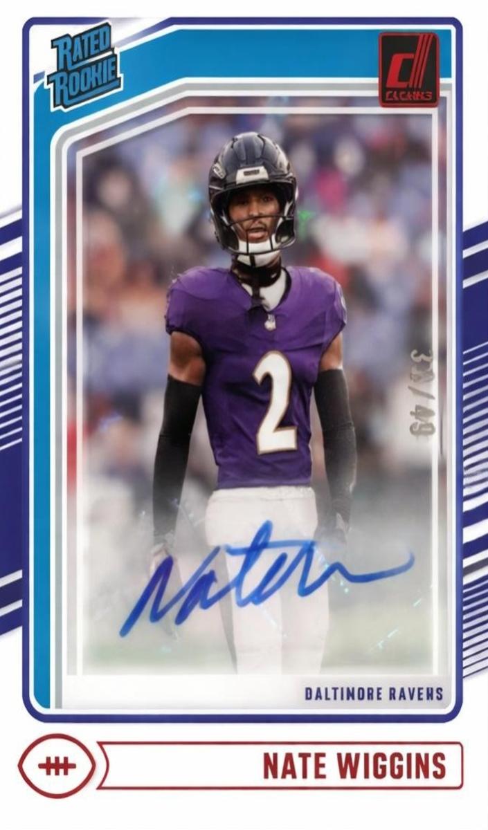2024 Panini Clearly Donruss Football Stars Nate Wiggins #89