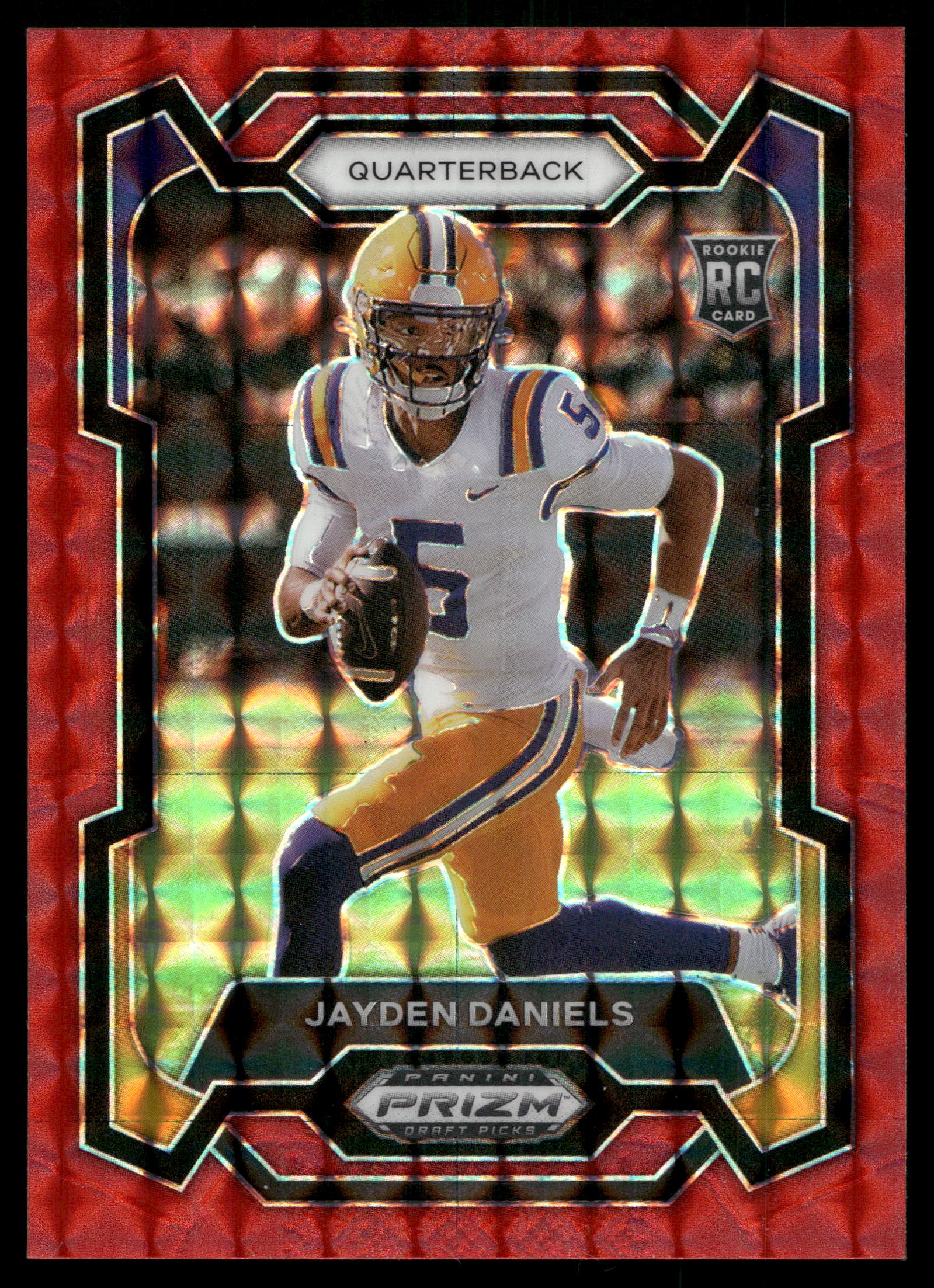 2024 Panini Prizm Draft Picks Football Red Finite Jayden Daniels #108 SGC 9.5
