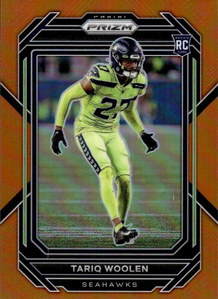2022 Panini Prizm Football Orange Tariq Woolen #349 PSA 8.5
