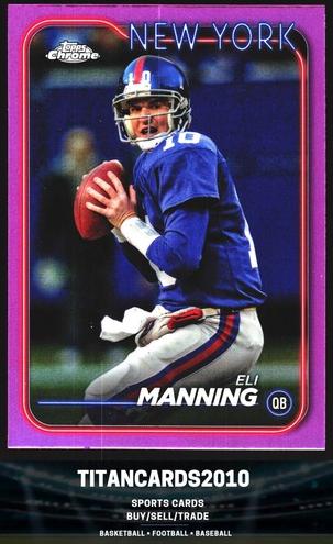 2024 Topps Chrome Football Pink Refractor Eli Manning #138 SGC 10