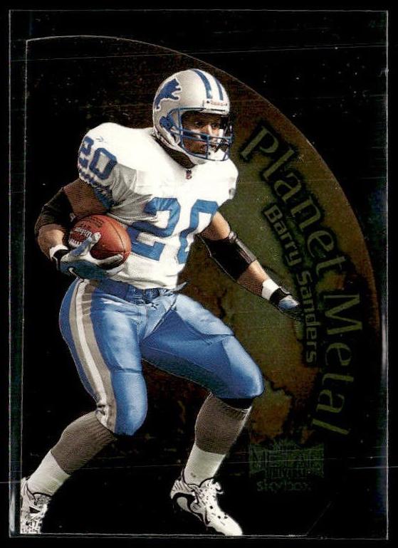 1999 Skybox Metal Universe Football Barry Sanders #9 PSA 7