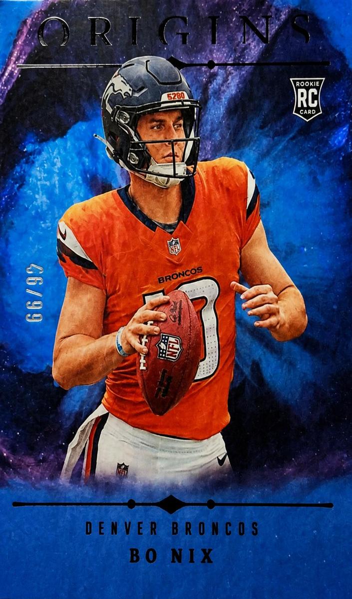2024 Panini Origins Football Holo Turquoise Bo Nix #149 PSA 9