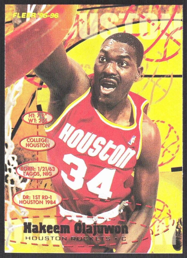 1995 Fleer Basketball Hakeem Olajuwon #71 PSA 9