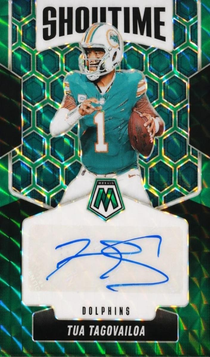 2025 Panini Mosaic Football Choice Fusion Green and Black Tua Tagovailoa #SOS-TUA