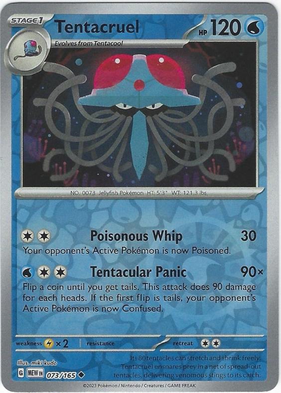 2023 Pokemon Scarlet & Violet 151 Reverse Holo Tentacruel #73 CGC 9.5