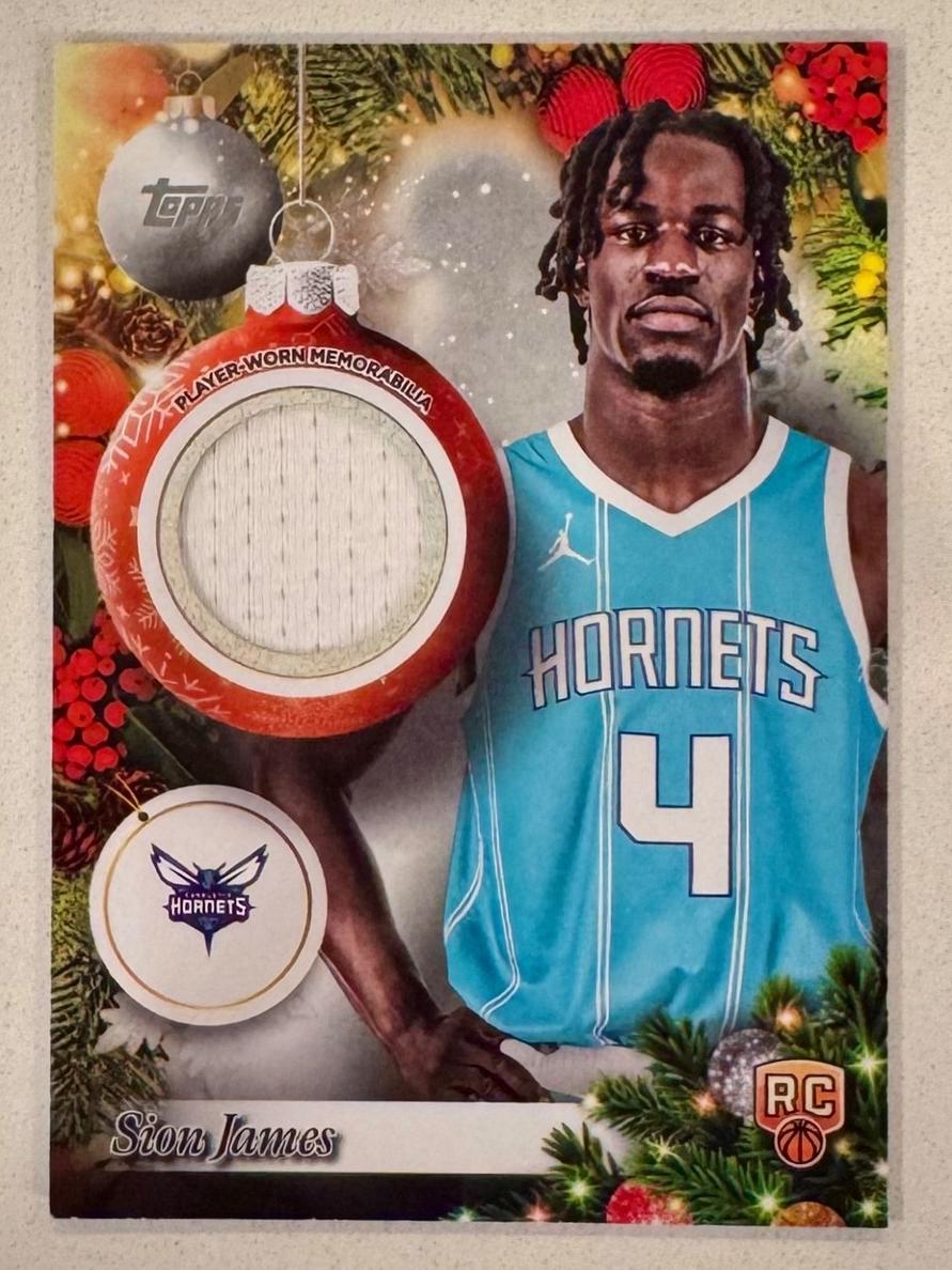 2025 Topps Holiday Basketball Sion James #PR-SJ