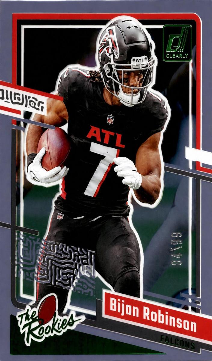 2023 Panini Clearly Donruss Football Green Bijan Robinson #2