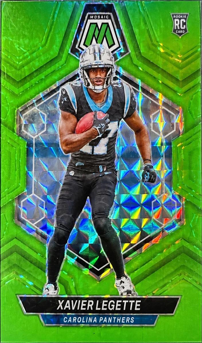 2024 Panini Mosaic Football Green Fluorescent Xavier Legette #332