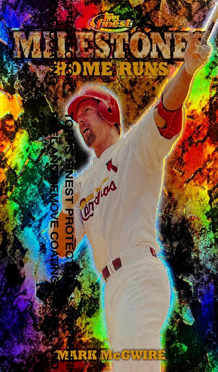 1999 Topps Finest Baseball Mark McGwire #M11 PSA 8