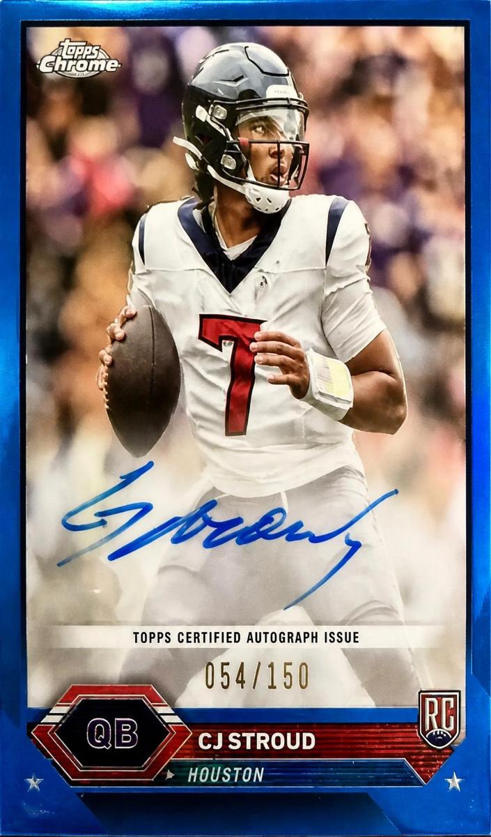 2023 Topps Composite Football Blue Refractor C.J. Stroud #TCA-CS PSA 9