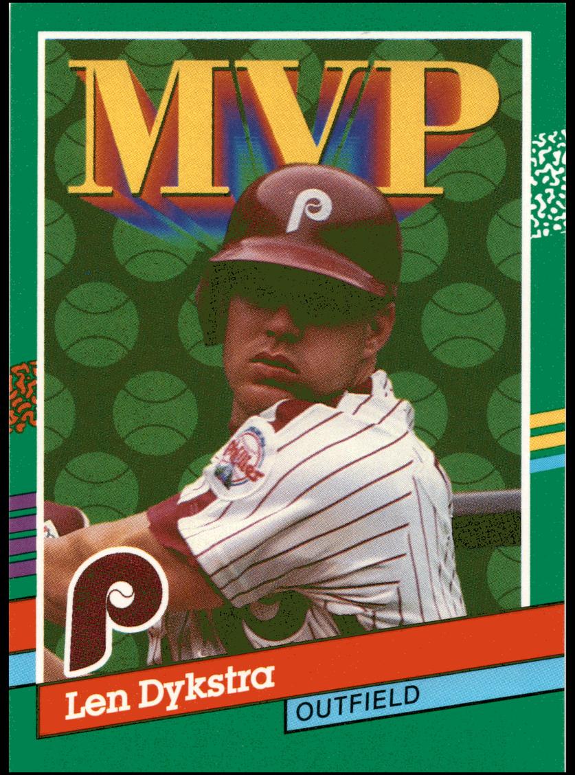 1991 Donruss Baseball Len Dykstra #410