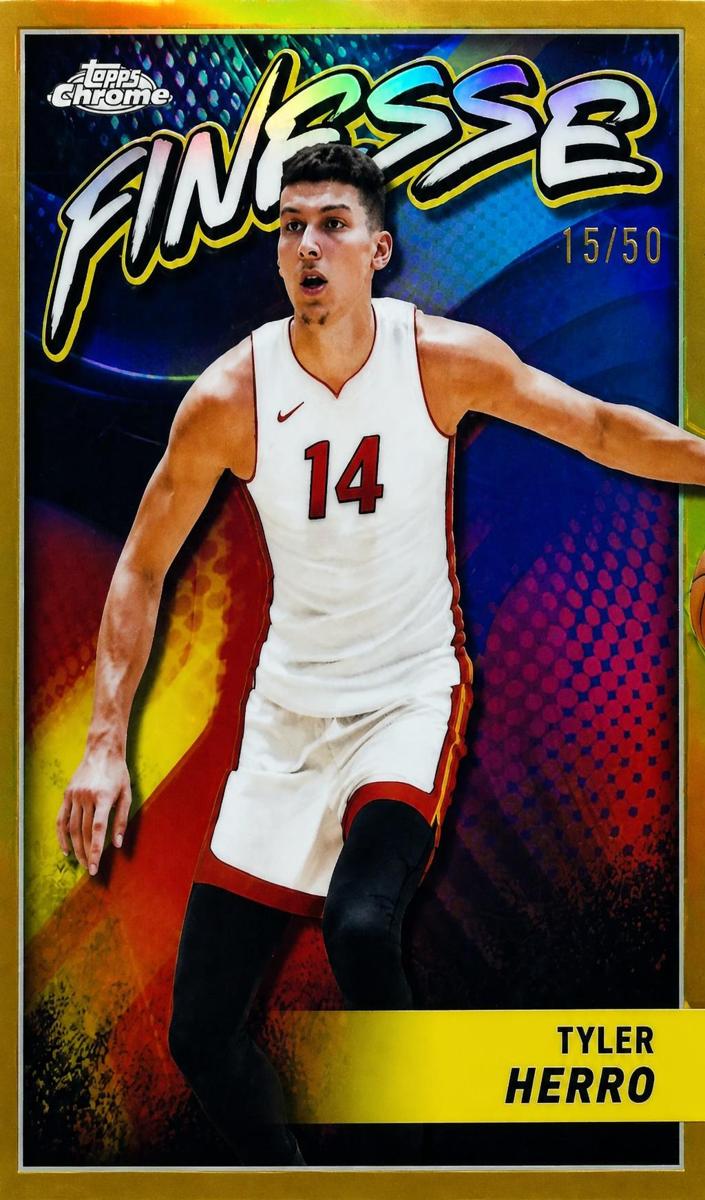 2023 Topps Chrome Basketball Gold Refractor Tyler Herro #F-12