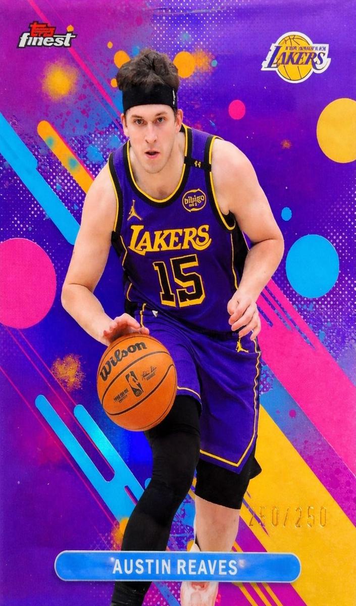2025 Topps Finest Basketball Purple Refractor Austin Reaves #80 PSA 9