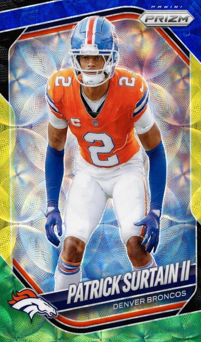2025 Panini Prizm Football Choice Blue Yellow and Green Patrick Surtain II #97