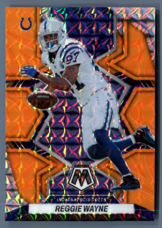 2022 Panini Mosaic Football Reactive Orange Reggie Wayne #241