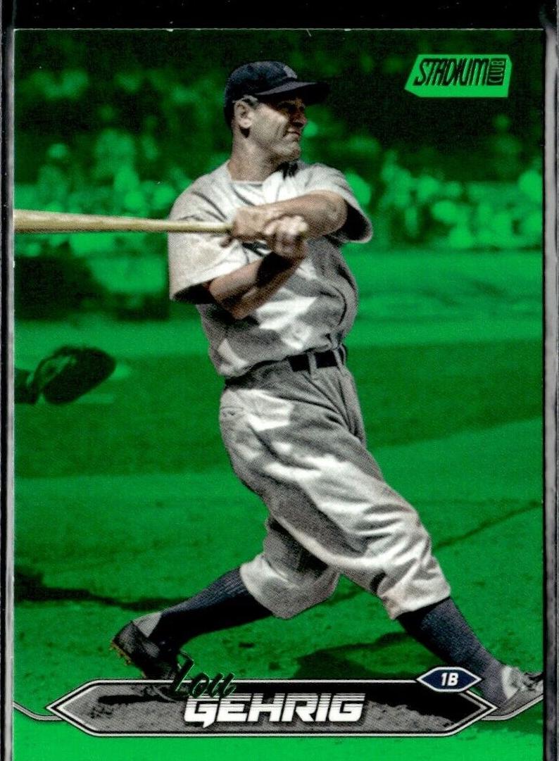 2024 Topps Stadium Club Baseball Green Foil Lou Gehrig #189