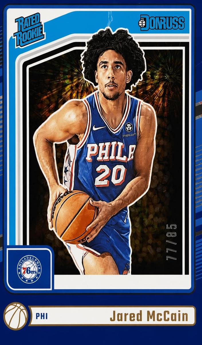 2024 Panini Donruss Basketball International Blue Fireworks Jared McCain #228