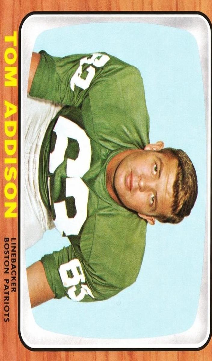 1966 Topps Football Tom Addison #1 PSA 8