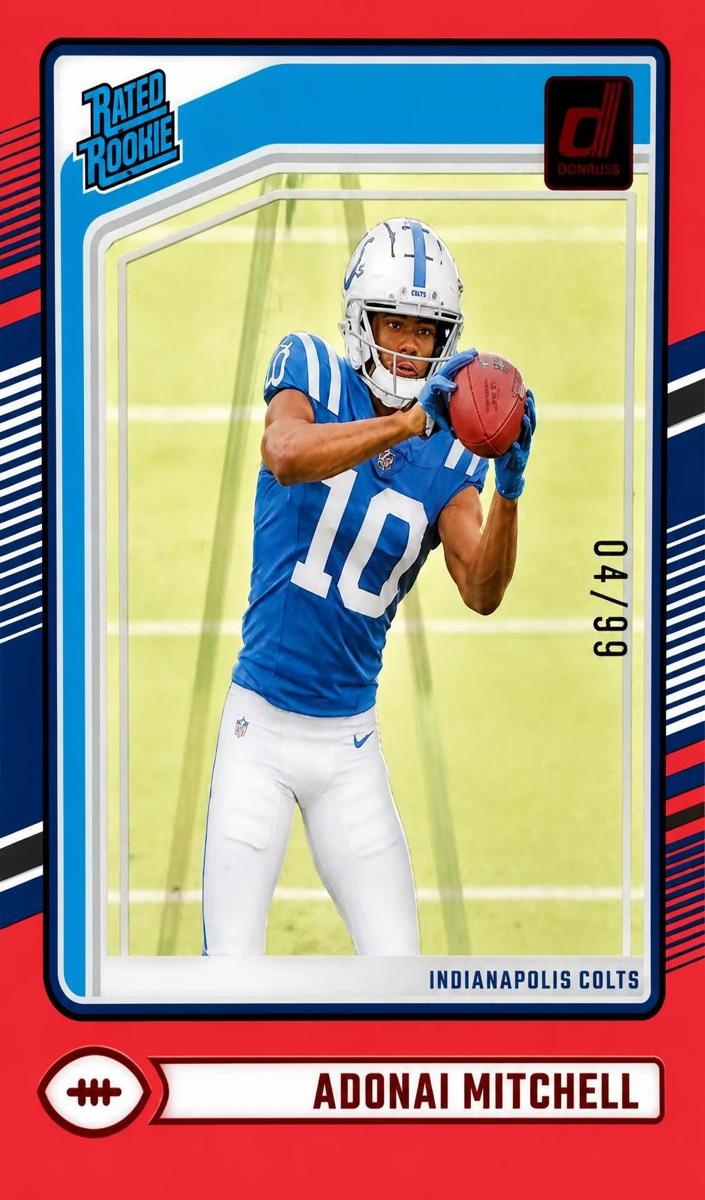 2024 Panini Clearly Donruss Football Red Adonai Mitchell #71