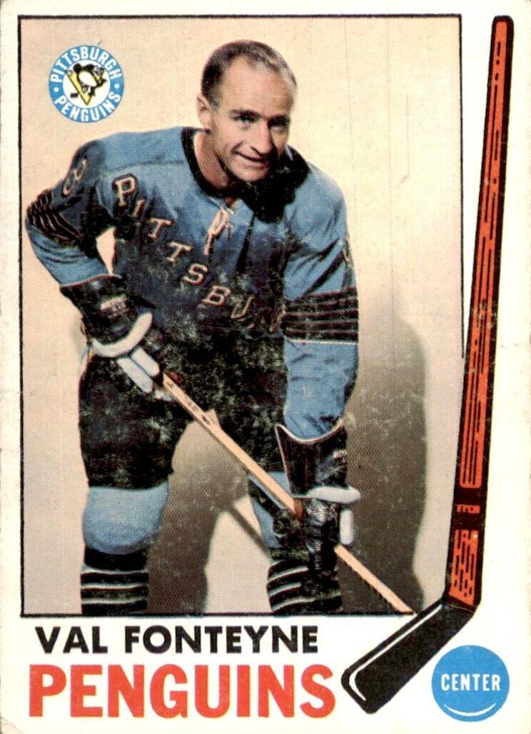 1969 Topps Hockey Val Fonteyne #119 PSA 7