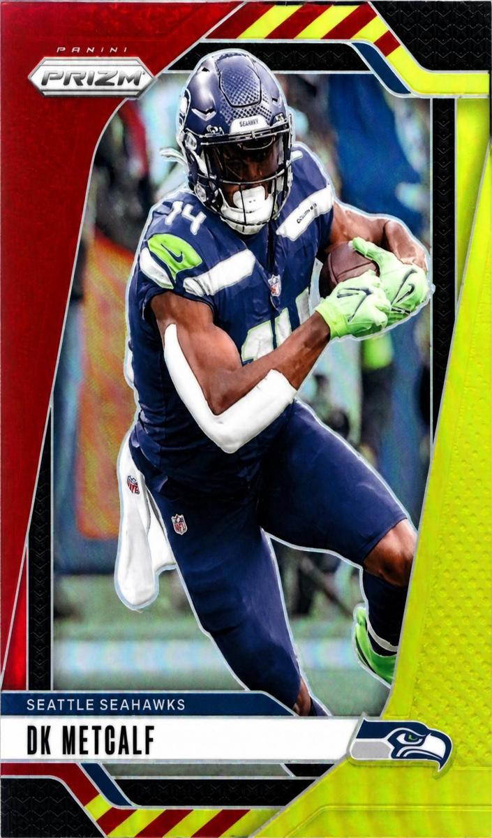 2024 Panini Prizm Football Red and Yellow DK Metcalf #261