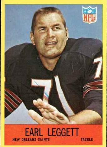 1967 Philadelphia Football Earl Leggett #125 PSA 8