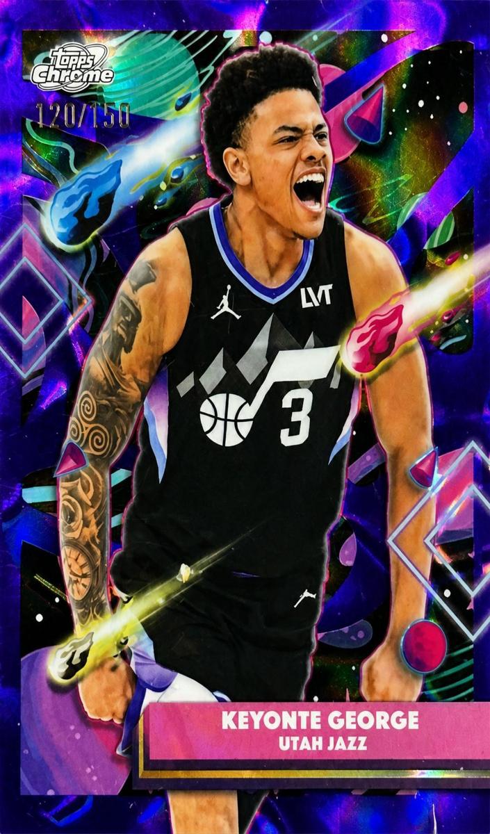 2025 Topps Cosmic Chrome Basketball Purple Nebula Refractor Keyonte George #164