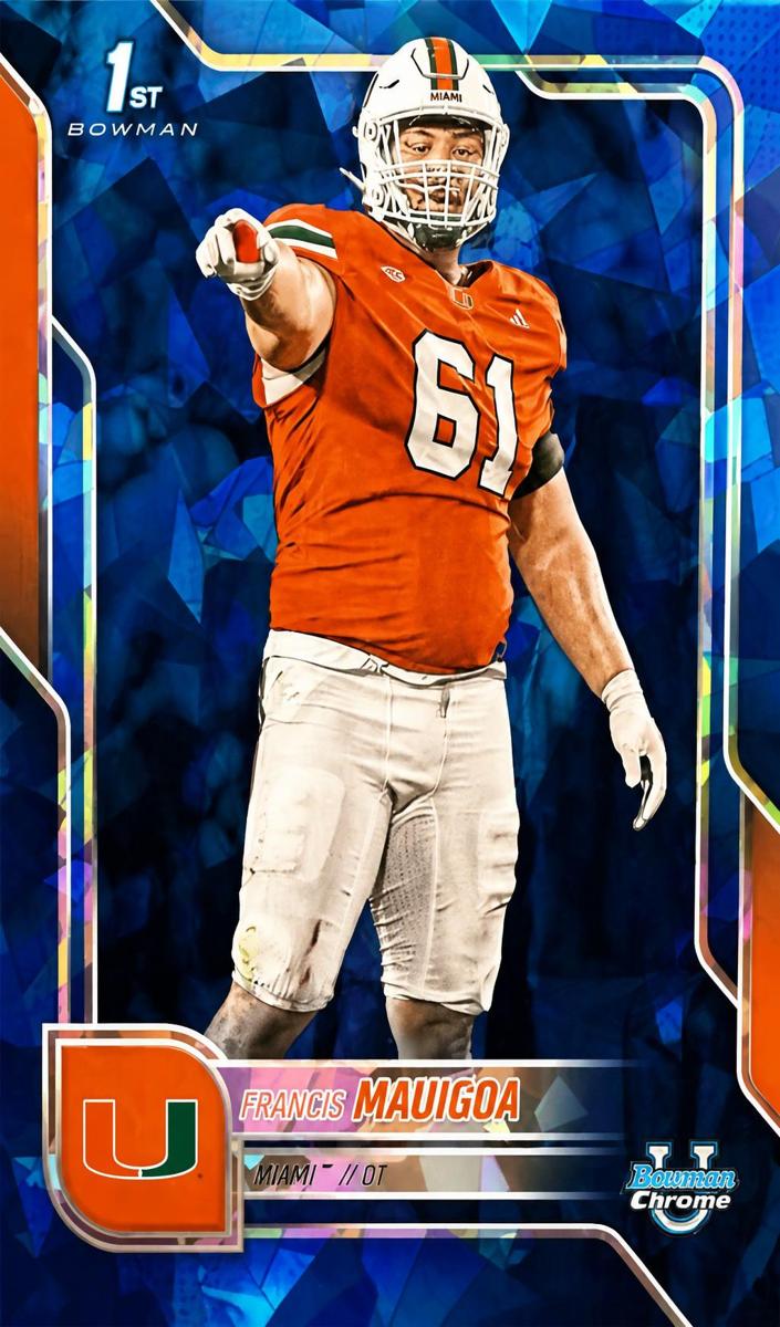2025 Bowman Chrome University Sapphire Football Francis Mauigoa #29