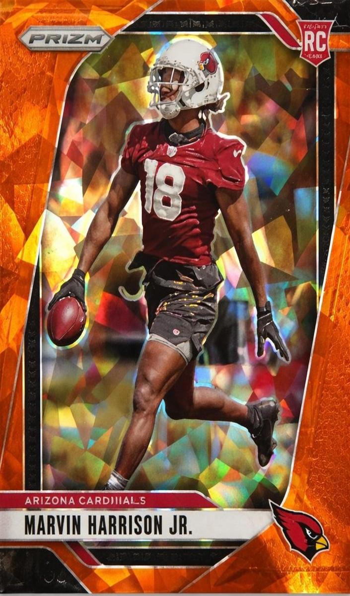 2024 Panini Prizm Football Orange Ice Marvin Harrison Jr. #375
