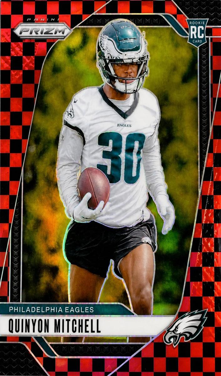 2024 Panini Prizm Football Black and Red Checker Quinyon Mitchell #381