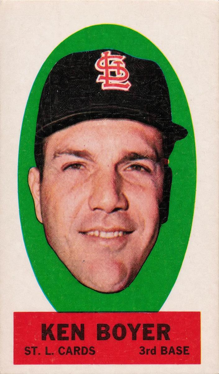 1963 Topps Baseball Instruction Back Ken Boyer #NNO PSA 8