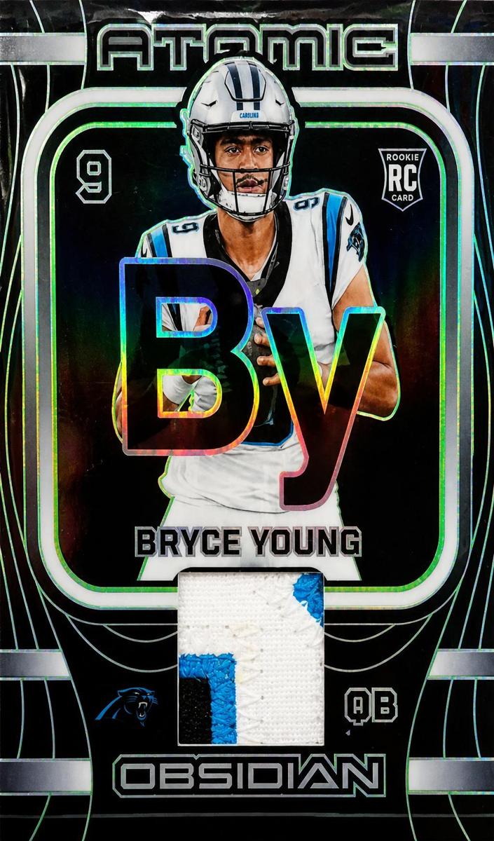2023 Panini Obsidian Football Electric Etch Green Bryce Young #AMA-BYO PSA 9