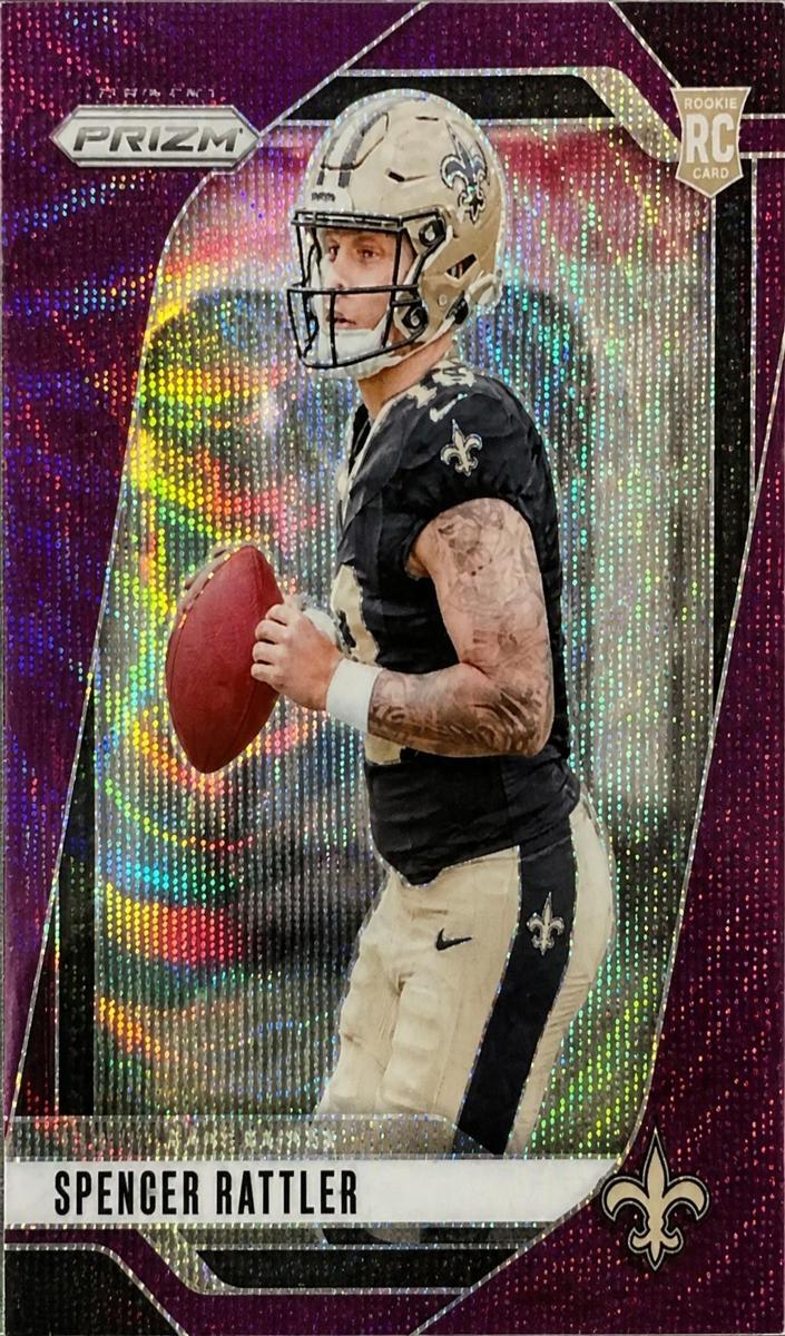2024 Panini Prizm Football Purple Wave Spencer Rattler #388 PSA 9