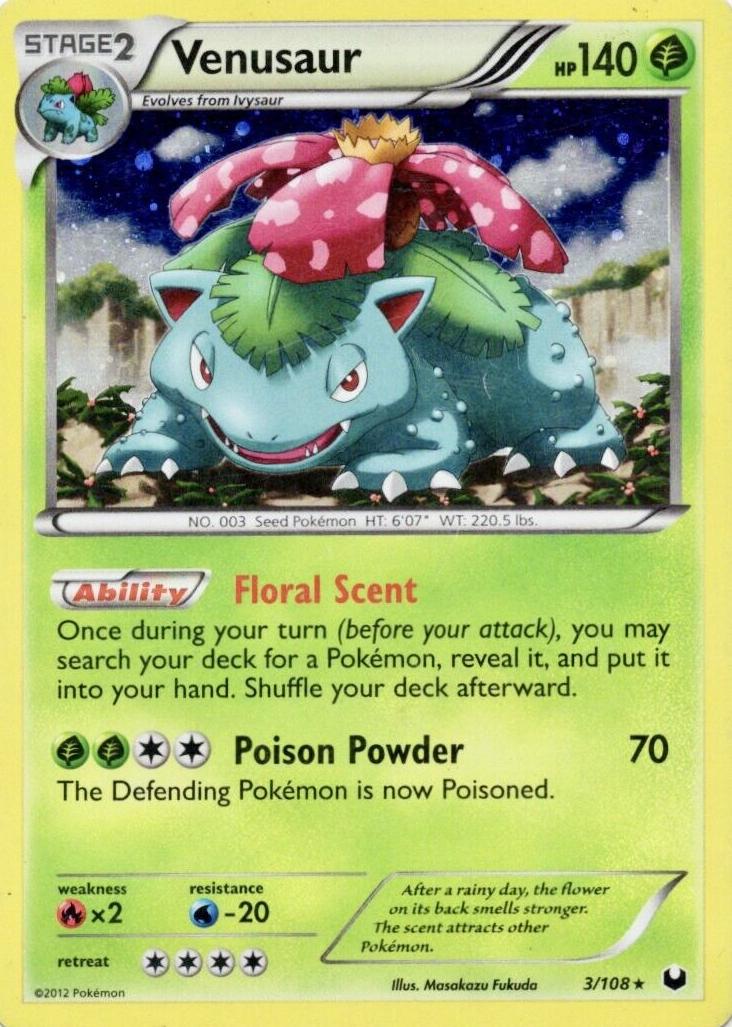 2012 Pokemon Black & White Dark Explorers Venusaur #3