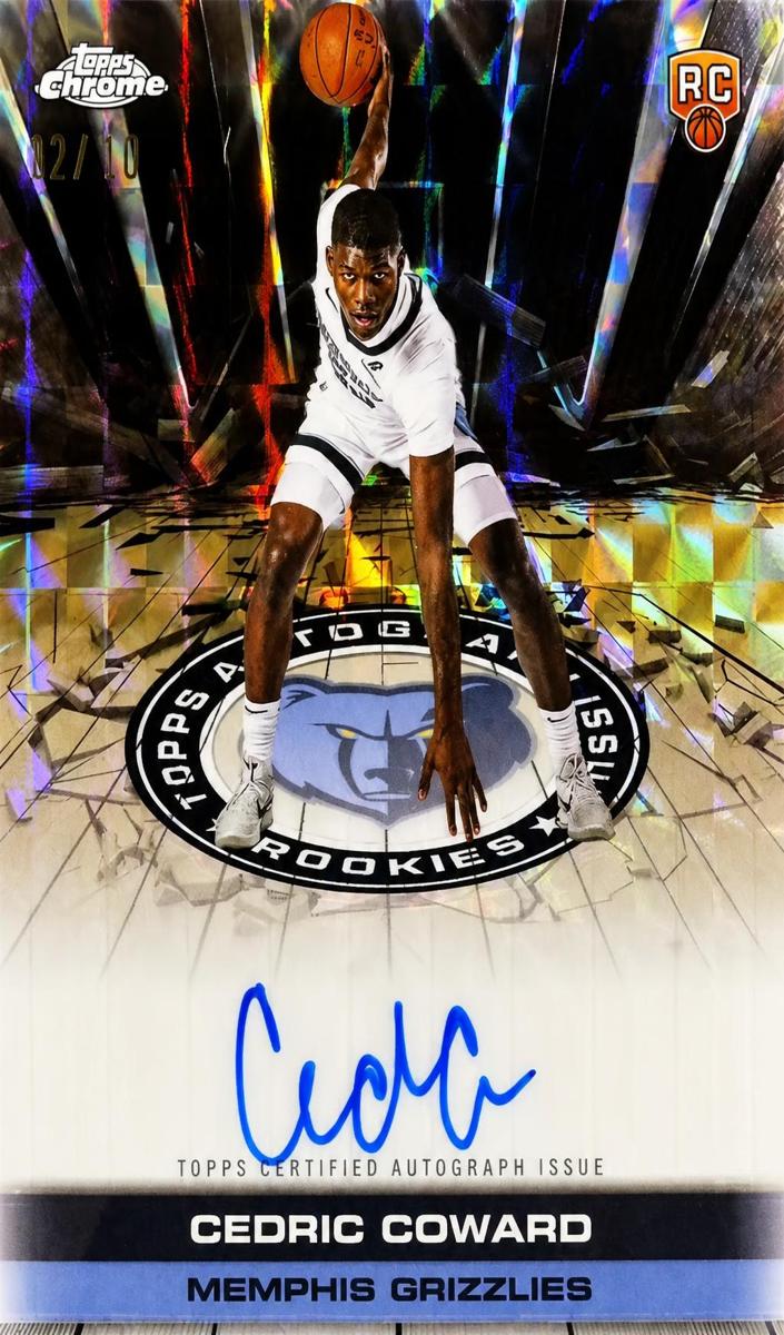 2025 Topps Chrome Basketball Geometric Black Refractor Cedric Coward #TAIR-CC
