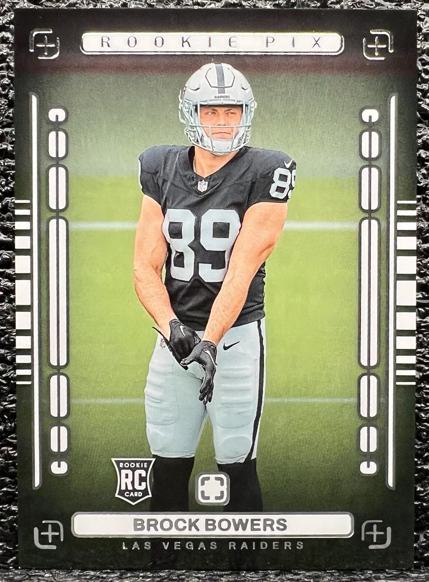 2024 Panini PhotoGenic Football Brock Bowers #4 PSA 8