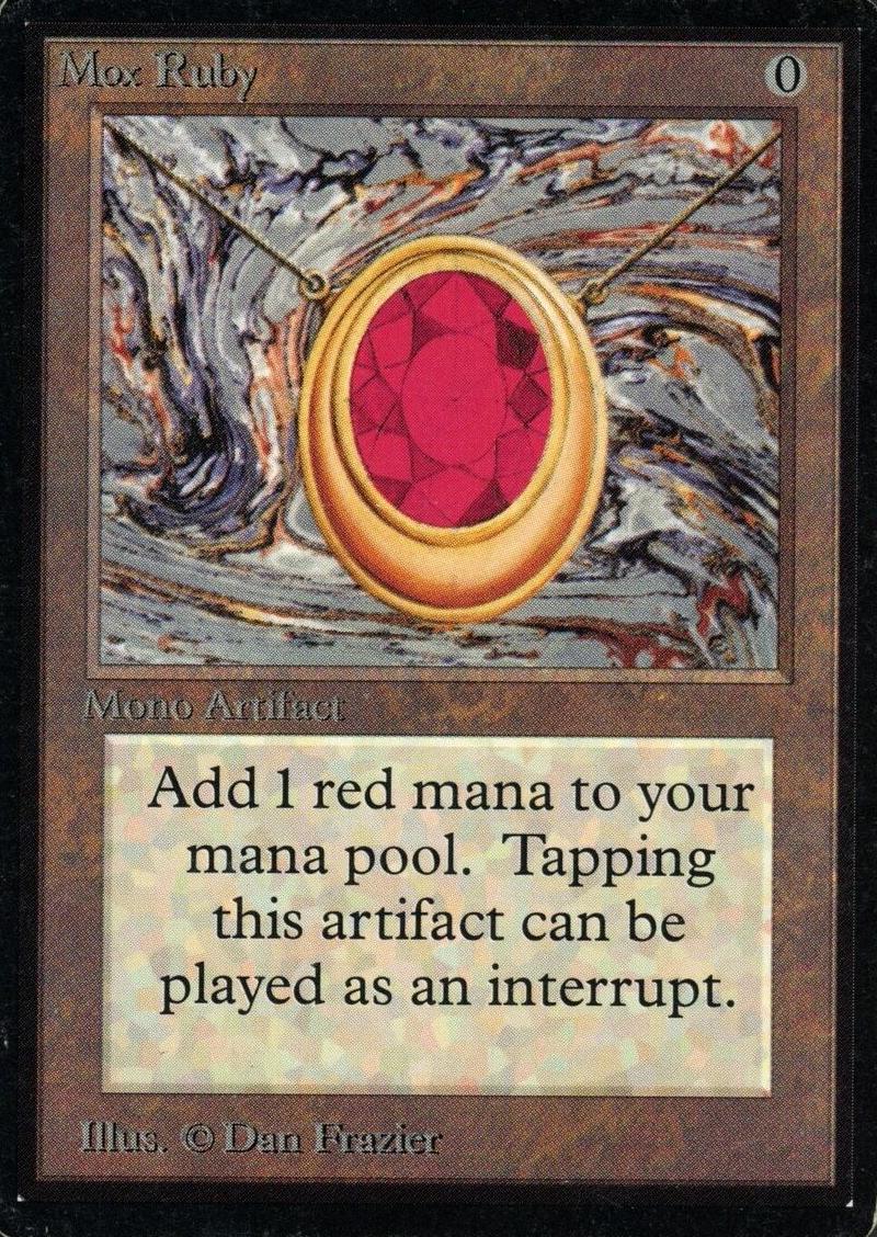 1993 Magic The Gathering Beta Mox Ruby #NNO CGC 4.5
