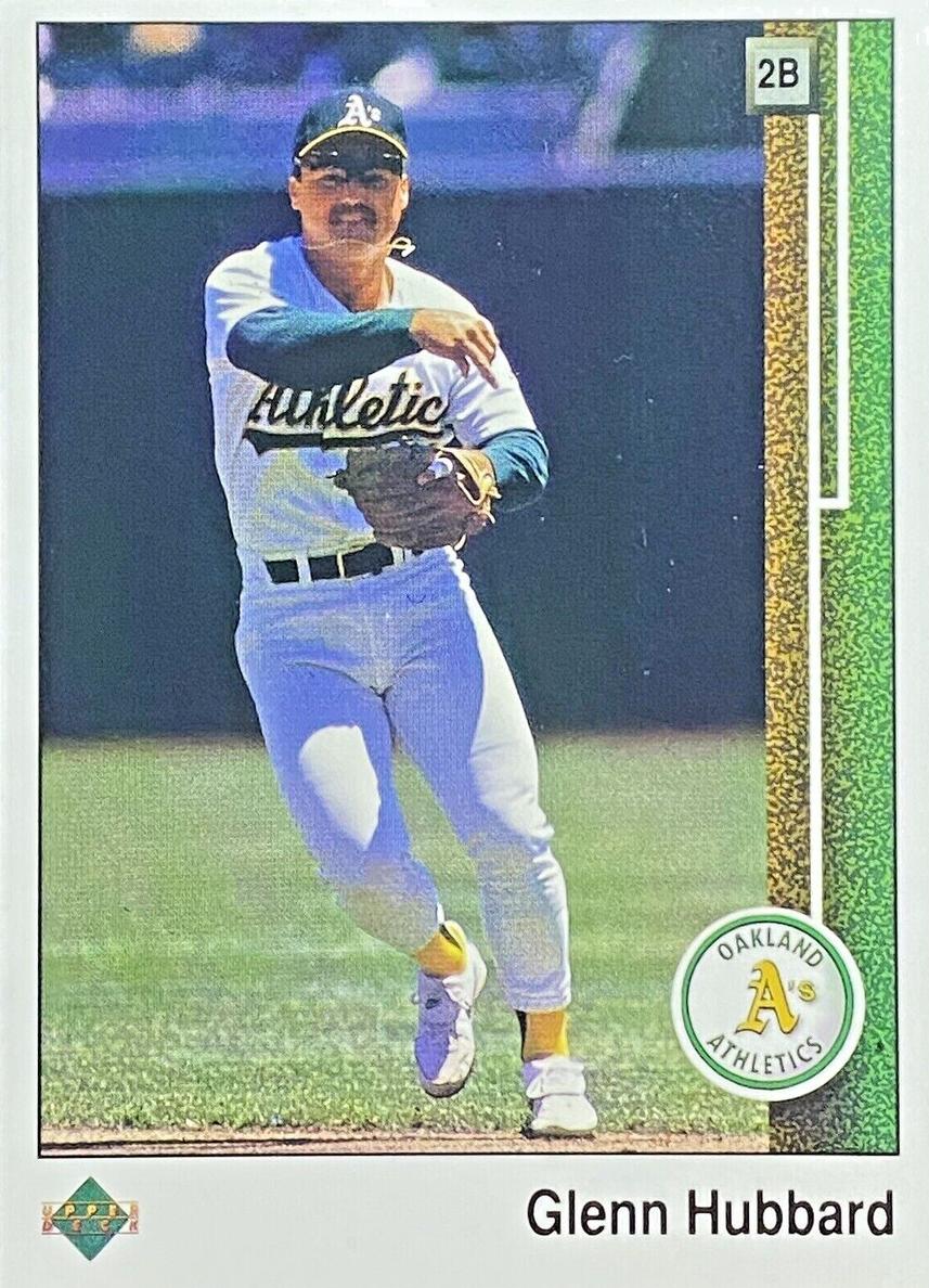 1989 Upper Deck Baseball Glenn Hubbard #395 PSA 8.5