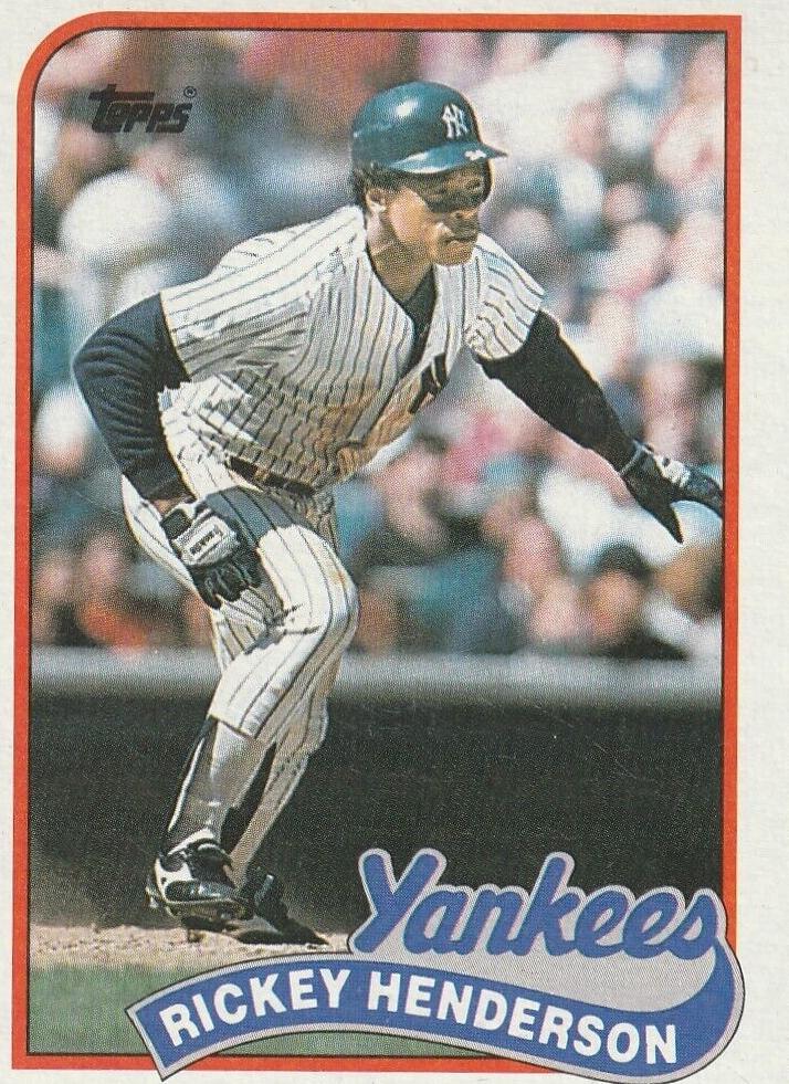 1989 Topps Baseball Rickey Henderson #380 PSA 9