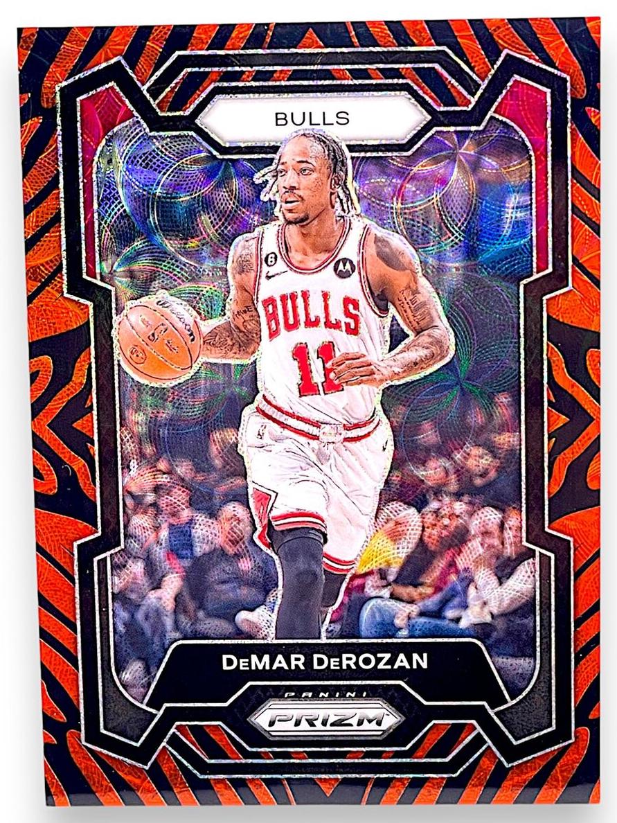 2023 Panini Prizm Basketball Choice Tiger Stripe DeMar DeRozan #36 PSA 8.5