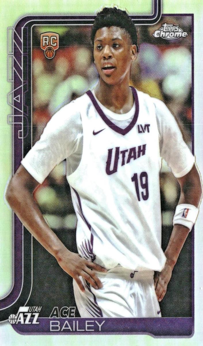 2025 Topps Chrome Basketball Refractor Ace Bailey #255 RAW Ungraded